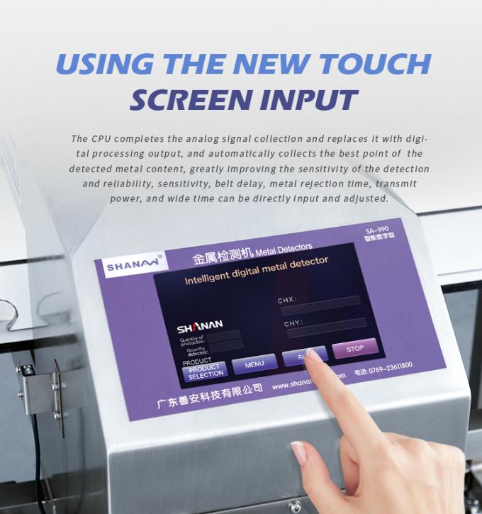 Detektor metalu o wysokiej czułości Zamrożone produkty spożywcze Plastiki chemiczne Przemysł zabawek Przesyłowy producent 3