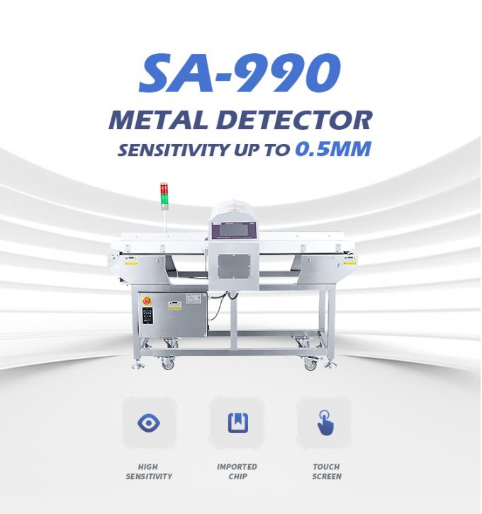 Wysoce czuły tunelowy przenośnik taśmowy, ekran dotykowy, detektor metali w żywności, precyzyjne wykrywanie 2