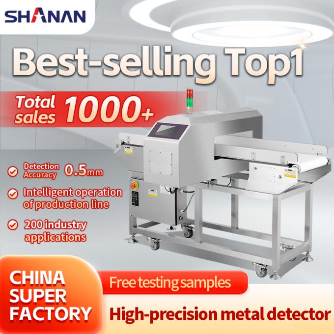 Wykrywacz metali na taśmociągu, łatwy w użyciu, przeznaczony do kontaktu z żywnością, z funkcją odrzutu, certyfikat CE i ISO 0