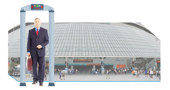 Cylindryczna kolumna Walk Through Metal Detector Security Check, Point Human Body Scanner