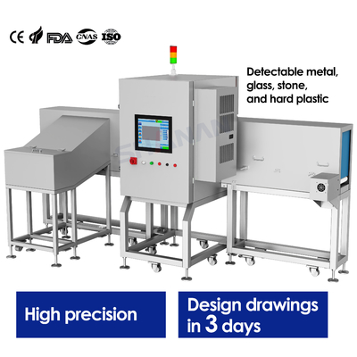 Żywność przemysłowa Detektor kontroli promieniowania rentgenowskiego Maszyna System przenośnik Lustro SUS304
