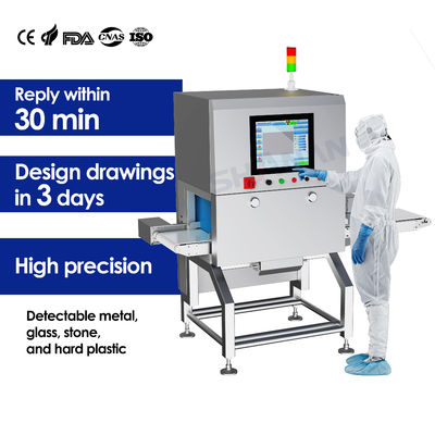 Aparat rentgenowski do kontroli produktów czekoladowych, orzechowych i konserw, system odrzucania wadliwych produktów