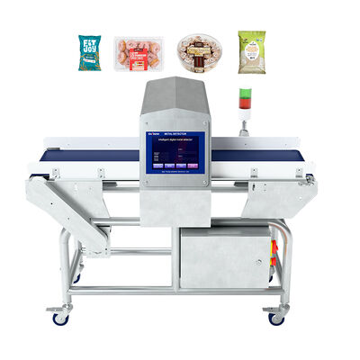 Produkty spożywcze, sery i ciasteczka, fabryka przenośników, pasy przenośnikowe, wykrywacz metalu